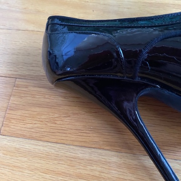 NWT Lanvin Shoes - Oxford Platform Black Patent Leather Heels - Picture 8 of 11